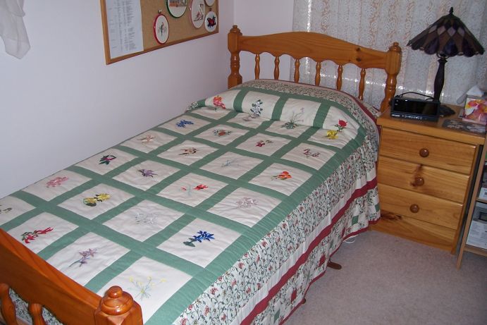 Two quilts of Australian native flowers