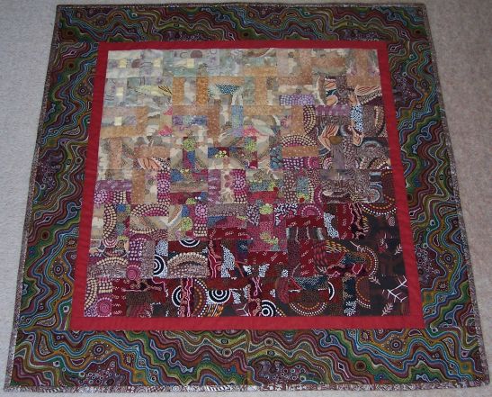 Aboriginal colour wash wall hanging
